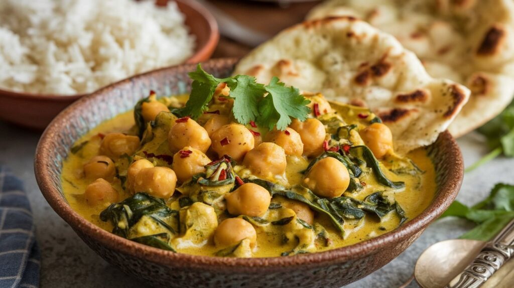 Coconut Spinach Chickpea Curry Recipe